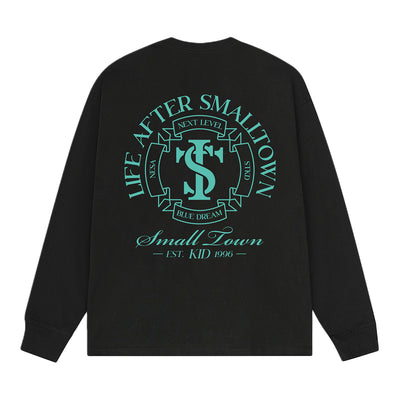 Small Town Kid Typography Logo Long Sleeved Tee | Face 3 Face