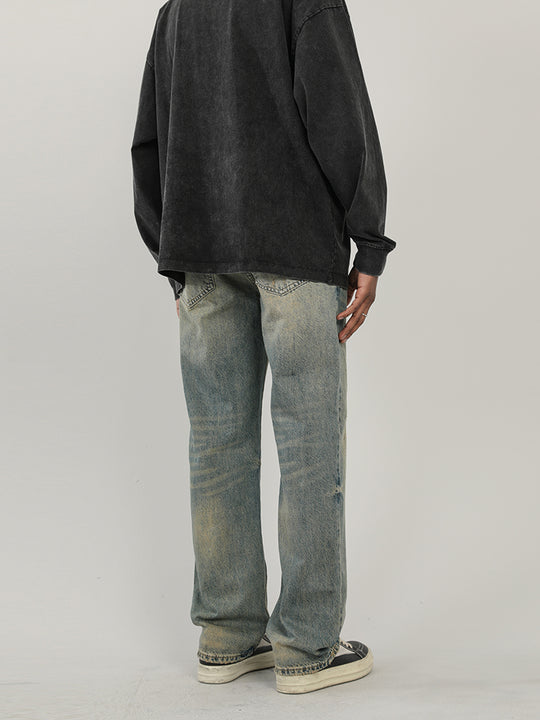 F3F Select Vintage Washed & Old Mud Dyed Blue Jeans