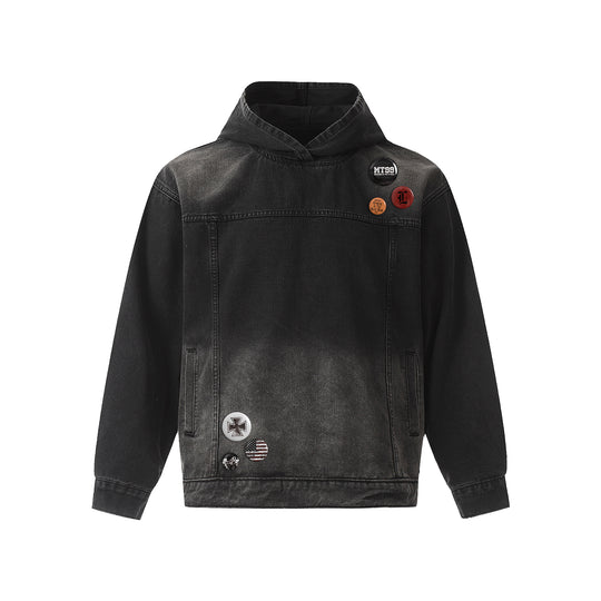 F3F Select Washed Denim Hoodie | Face 3 Face