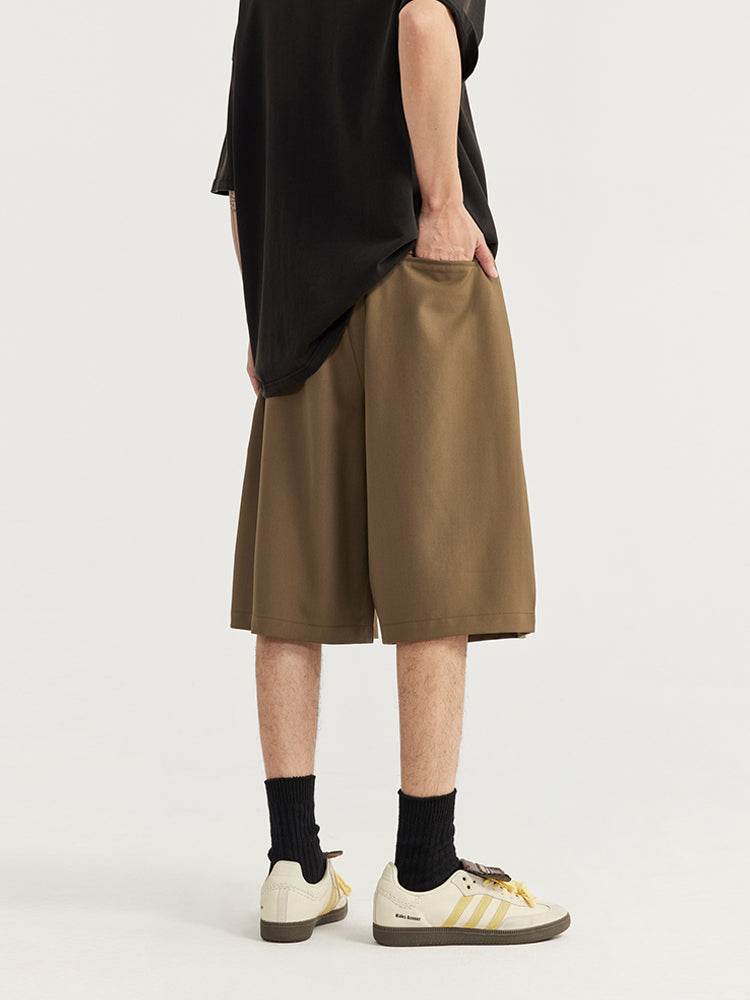 F3F Select Two Tuck Wide Legged Casual Suit Shorts