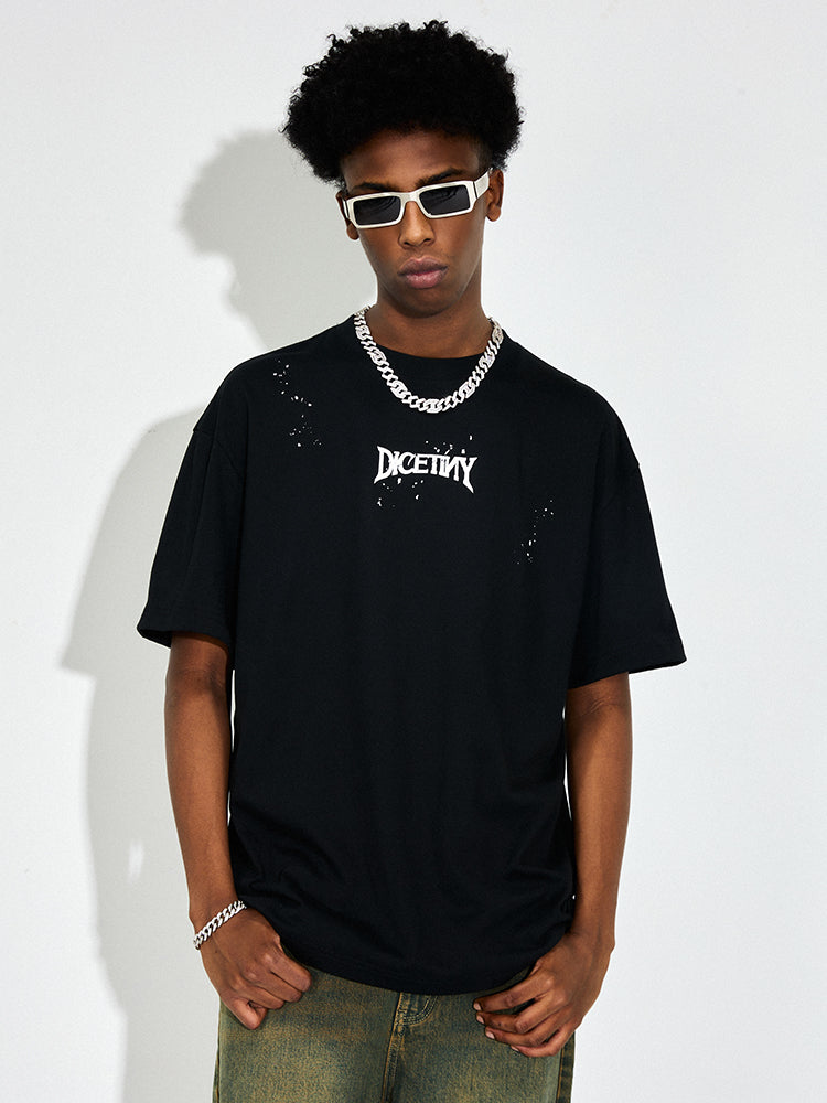 DICETINY Splash Ink Logo Print Tee | Face 3 Face