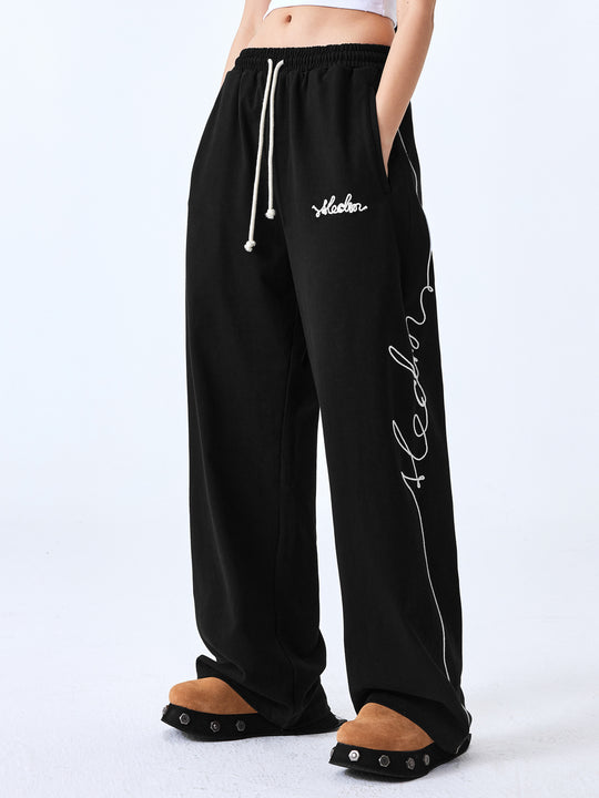 MEDM Basic Letters Embroidered Pants