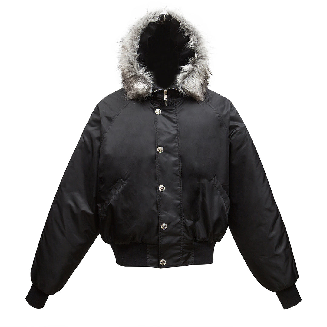 F3F Select Faux Fur Hooded MA-1 Bomber Jacket | Face 3 Face