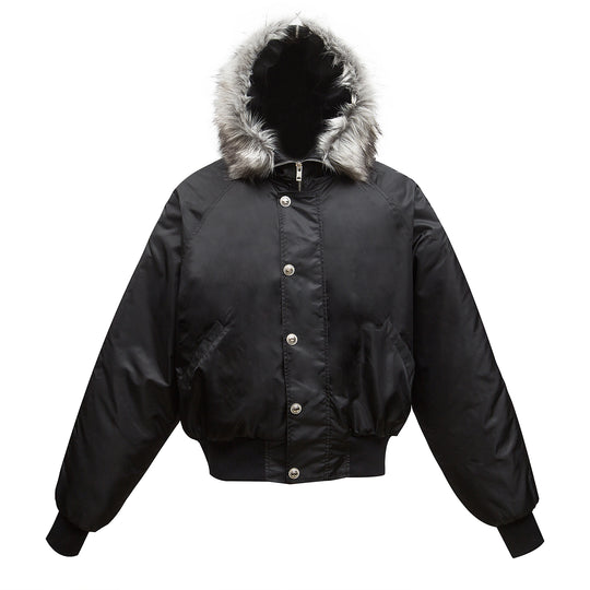 F3F Select Faux Fur Hooded MA-1 Bomber Jacket | Face 3 Face