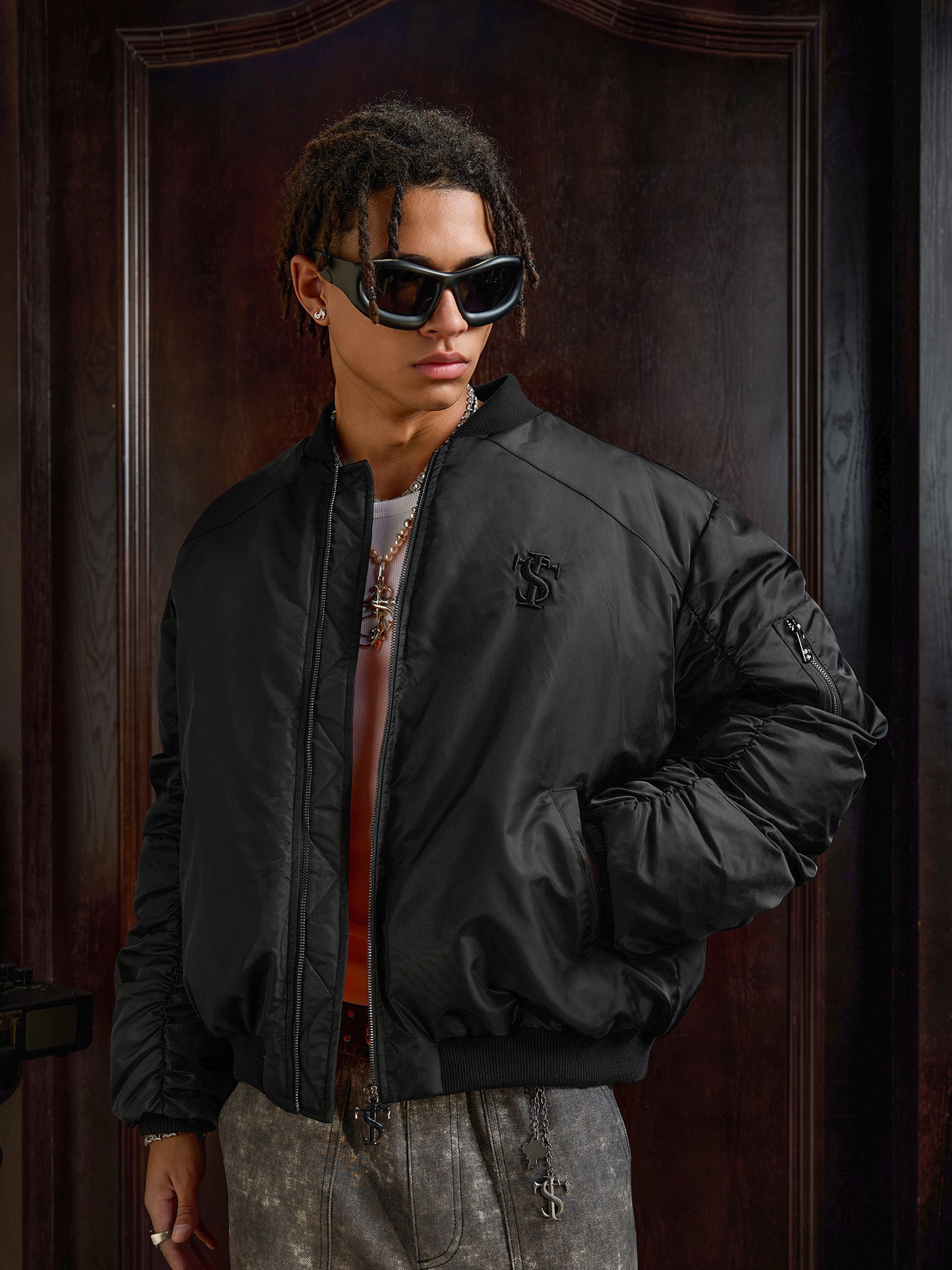 Small Town Kid Cross Design MA-1 Bomber Jacket | Face 3 Face