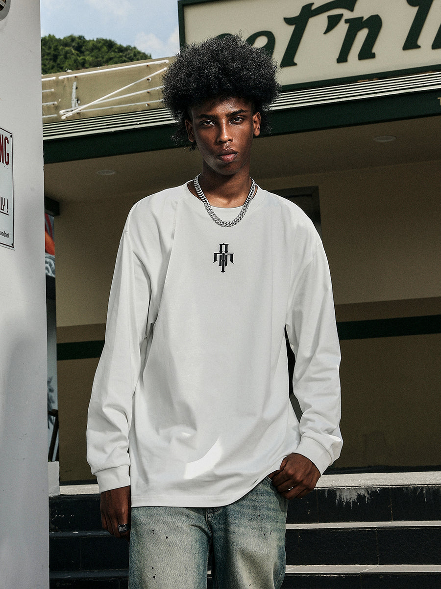 DICETINY Basic Logo Print Long Sleeve Tee | Face 3 Face