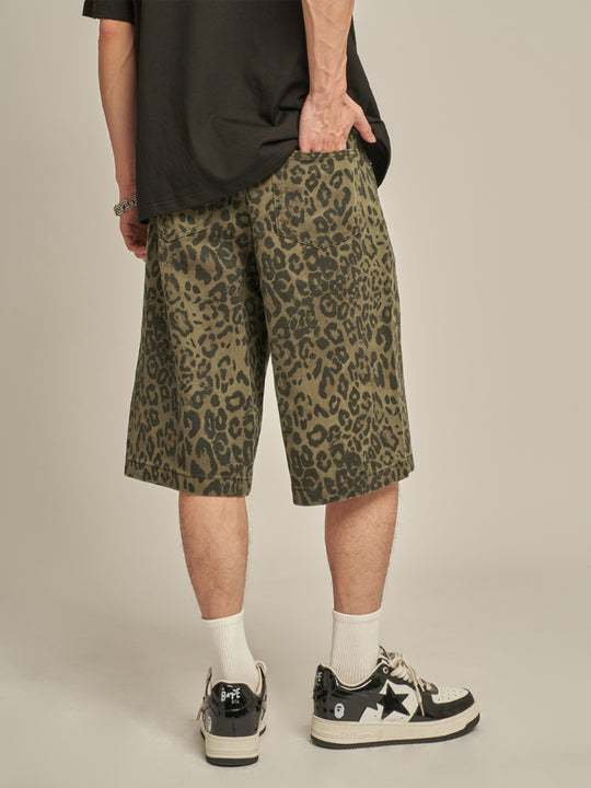 F3F Select Micro Stretch Leopard Shorts