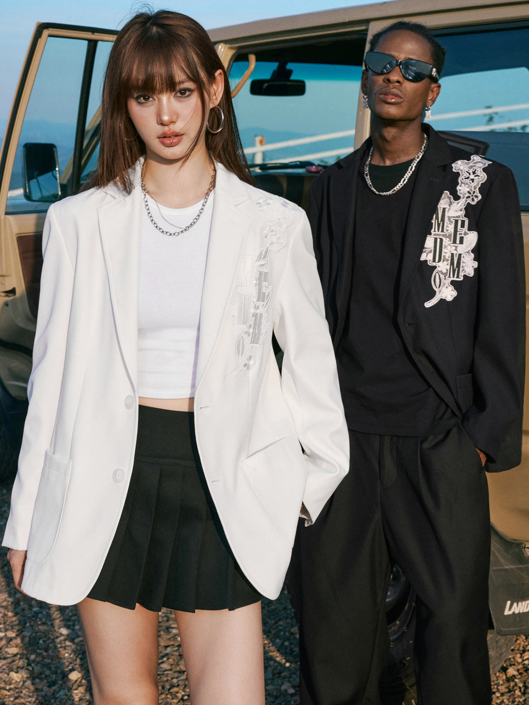 MEDM Lace Floral Embroidery Suit Jacket | Face 3 Face