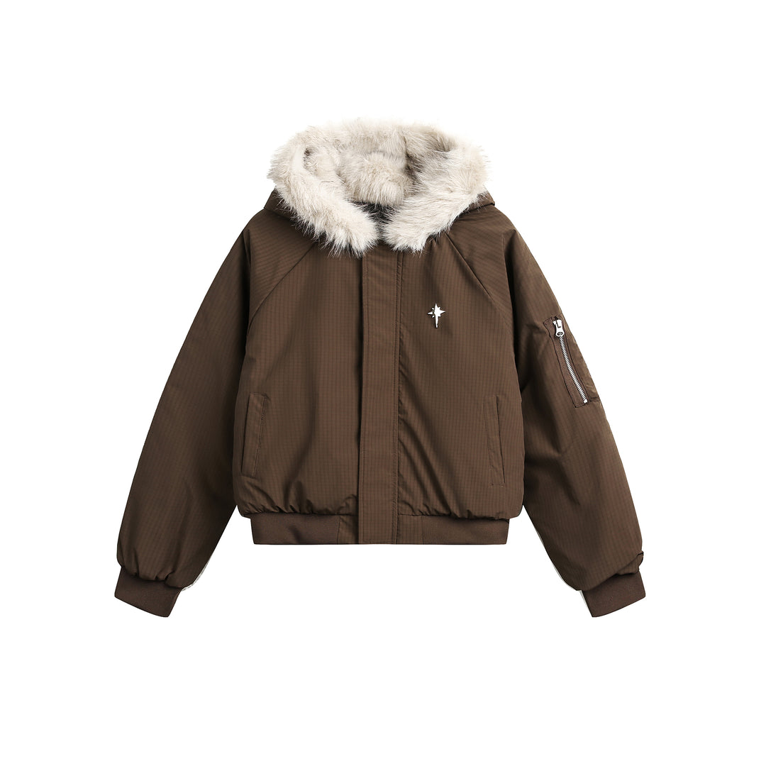 F3F Select Fur Lining Hoodie MA-1 Bomber Flight Jacket | Face 3 Face