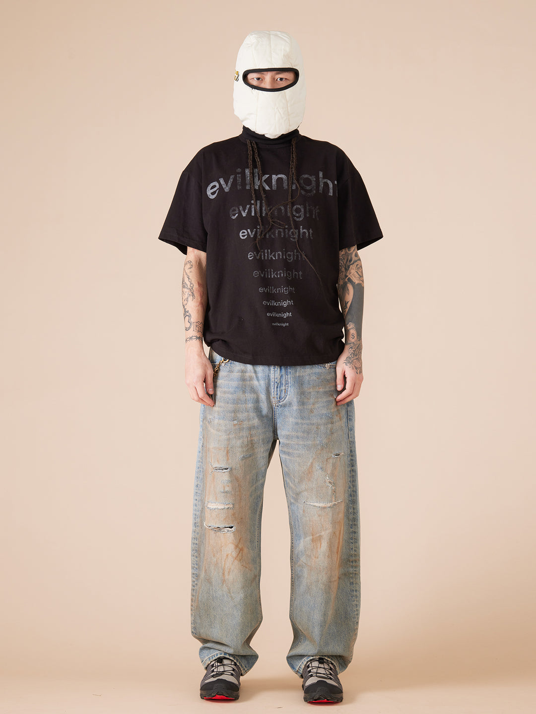 EVILKNIGHT(EK) Slogan Printed Tee