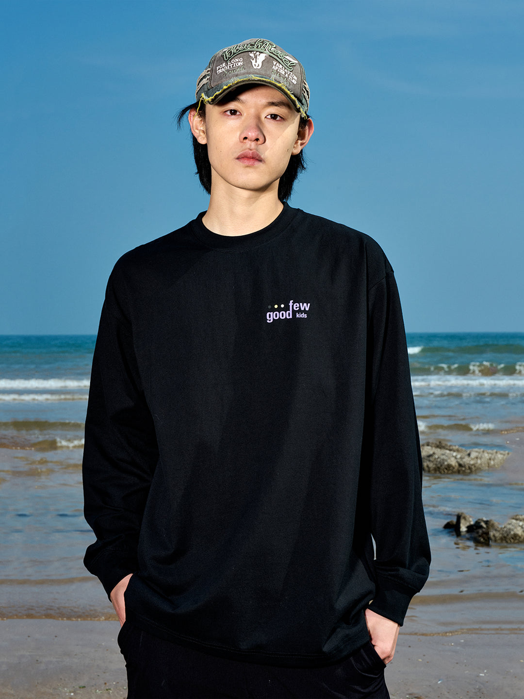 AFGK Mindset Slogan Printed Long Sleeved Tee