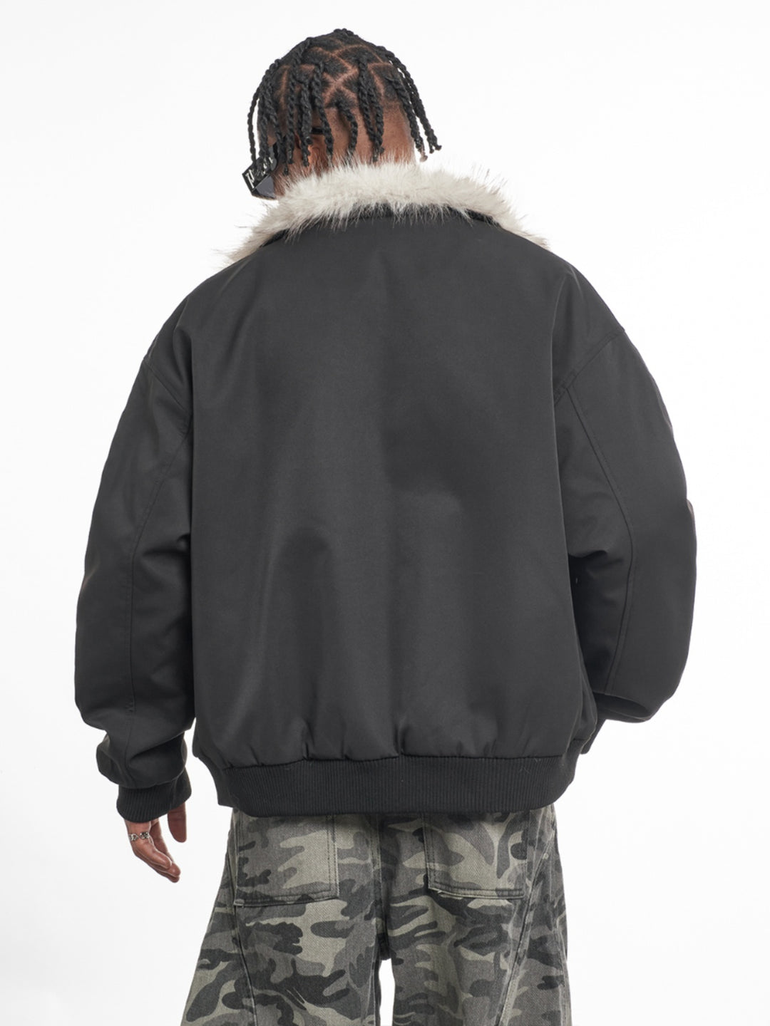 F3F Select Faux Fur Lining Bomber Jacket | Face 3 Face