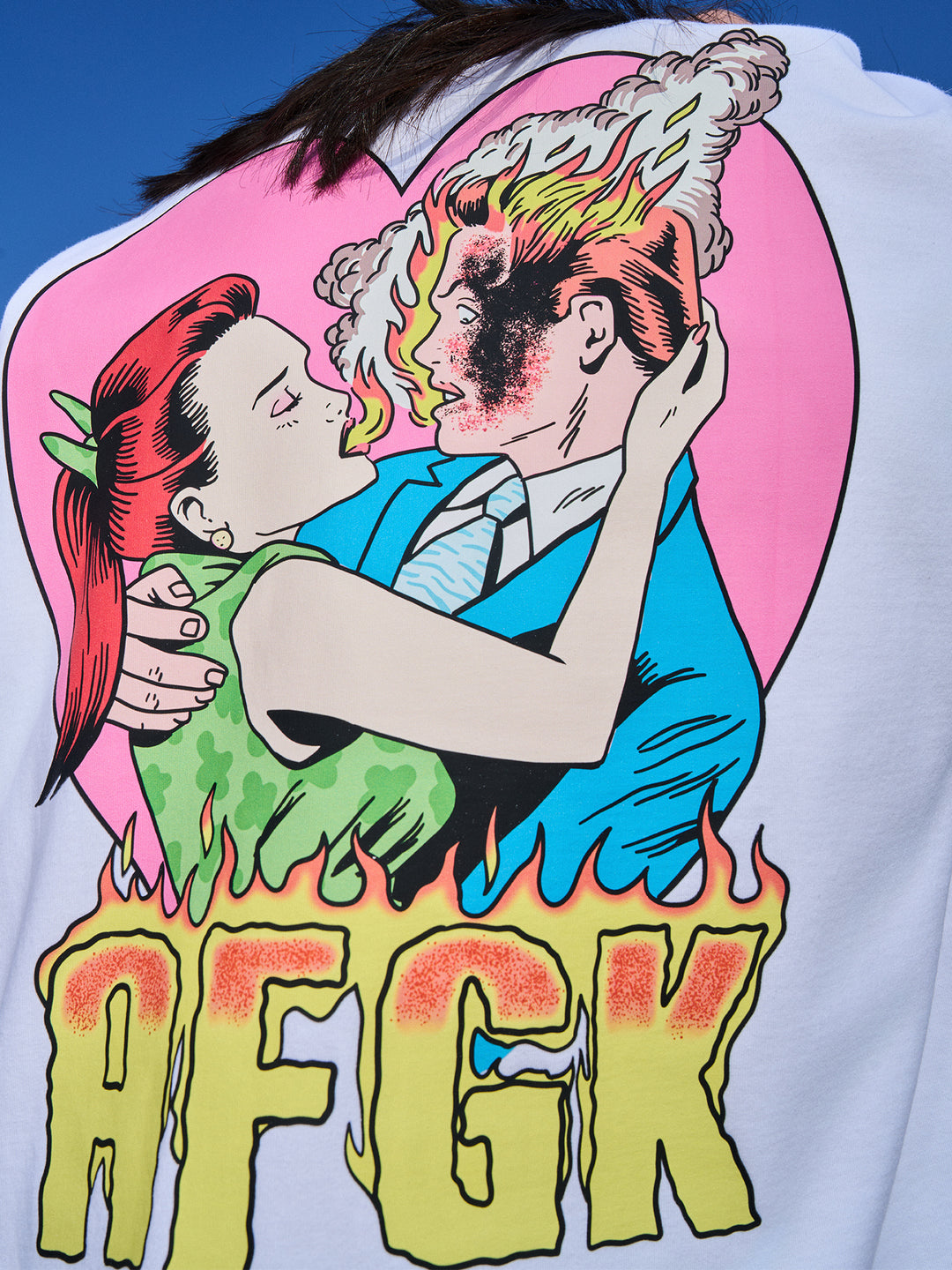 AFGK Hot Love Flame Logo Printing Tee