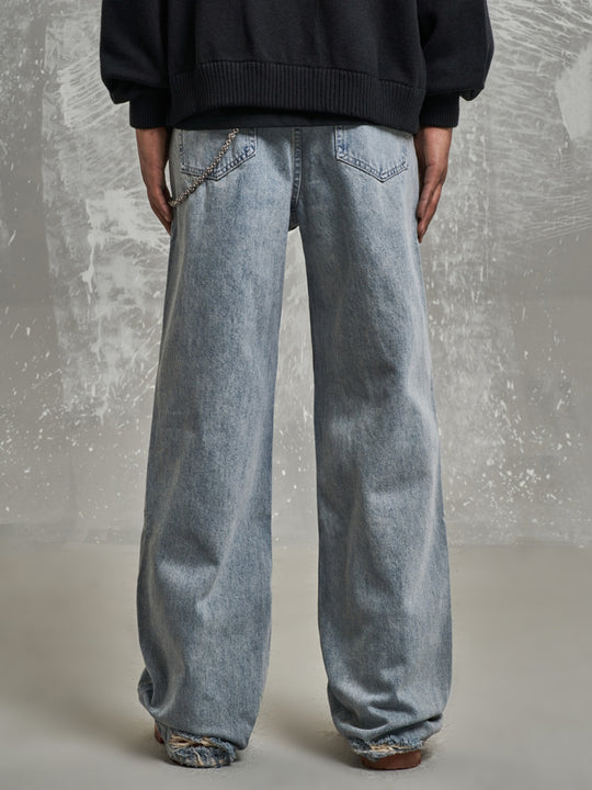 F3F Select Light Blue Drawstring Jeans | Face 3 Face