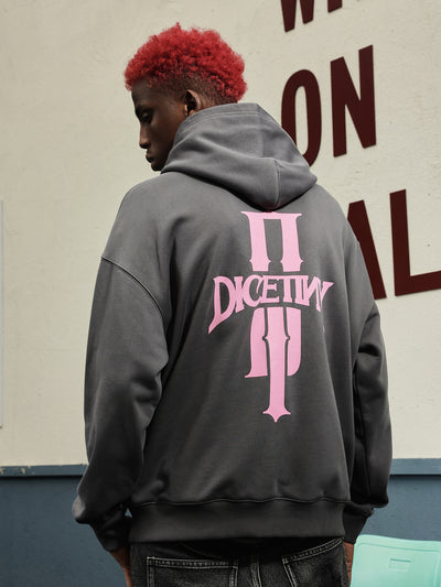 DICETINY Basic Logo Printed Hoodie | Face 3 Face