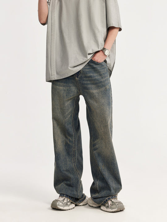 F3F Select Retro Washed Distressed Blue Jeans