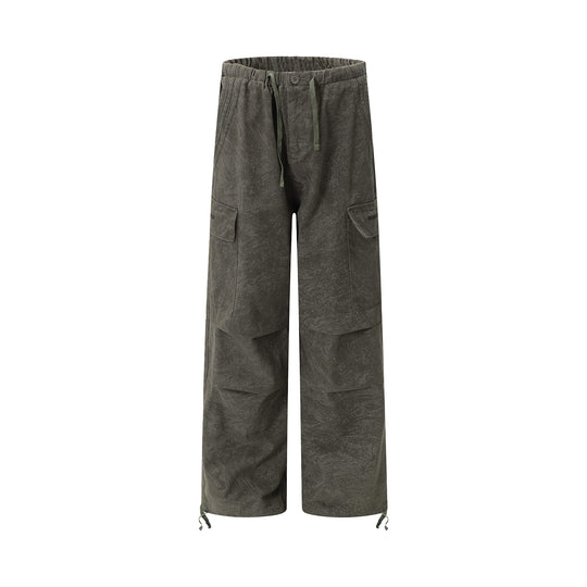 F3F Select Marble Print Drawstring Baggy Cargo Pants | Face 3 Face