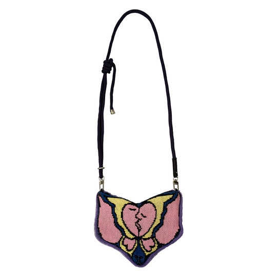 EVILKNIGHT(EK) Kissing Butterfly Reversible Shoulder Crossbody Bag