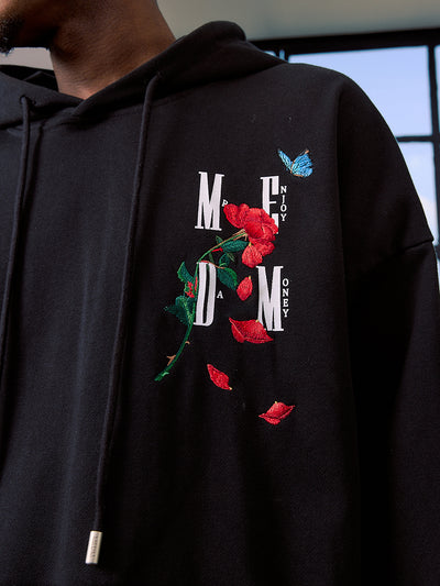 MEDM Rose Interspersed Logo Hoodie | Face 3 Face