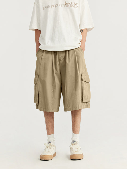F3F Select Multi Pocket Two Tuck Wide Work Cargo Shorts