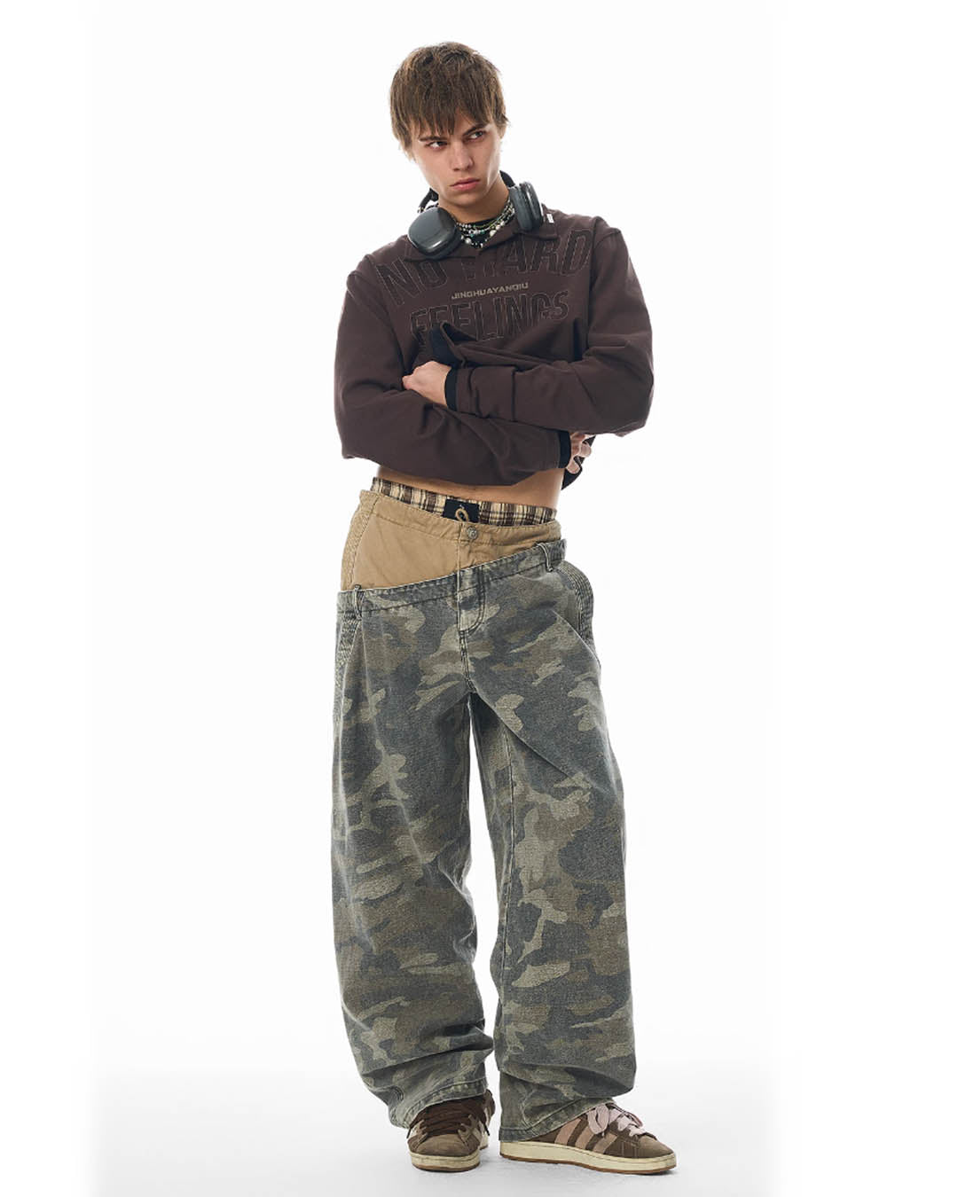 JHYQ 3D Pseudo Double Waist Camouflage Baggy Work Pants | Face 3 Face