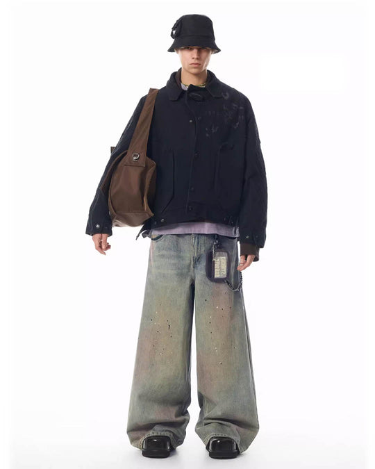 JHYQ Contrast Color Stitching Canvas Work Jacket | Face 3 Face