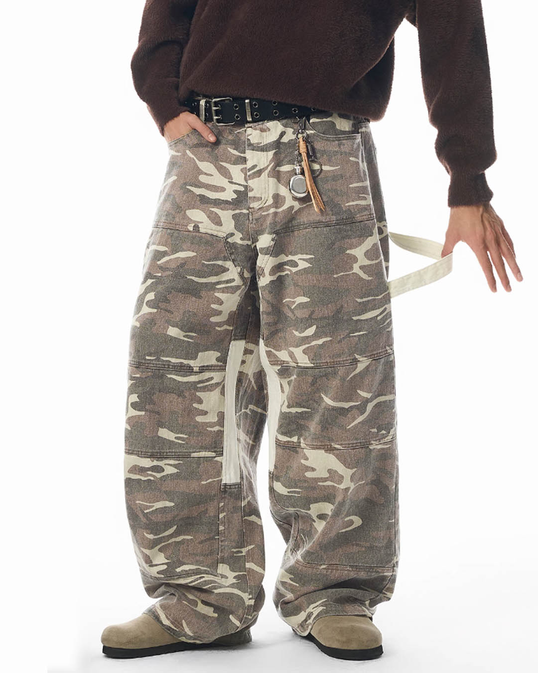 JHYQ Blocking Patchwork Pocket Design Camouflage Work Pants | Face 3 Face