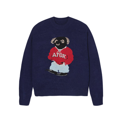 AFGK Bear Jacquard Knit Sweater | Face 3 Face