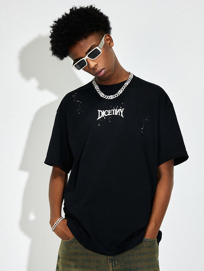 DICETINY Splash Ink Logo Print Tee | Face 3 Face