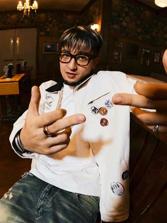 MEDM Sketch Angel Dove Embroidered Detroit Jacket | Face 3 Face