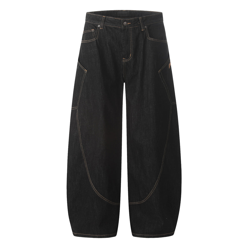 F3F Select Black Balloon Baggy Jeans | Face 3 Face