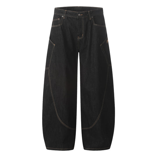 F3F Select Black Balloon Baggy Jeans | Face 3 Face