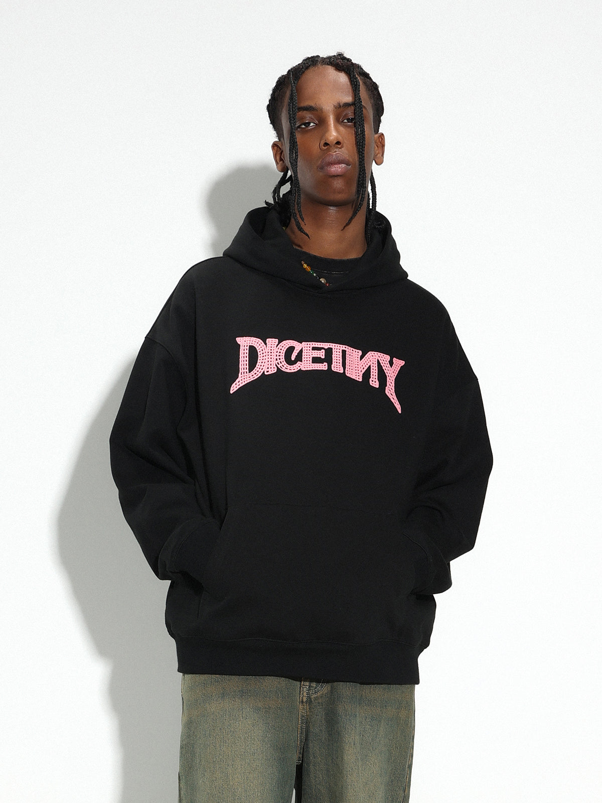 DICETINY Chain Embroidered Logo Hoodie | Face 3 Face