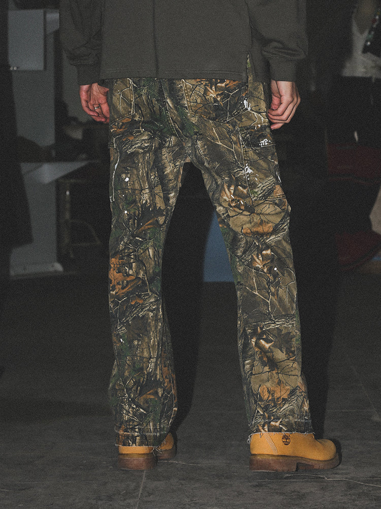 UNTILWERICH Camouflage Withered Leaves Micro Cargo Pants | Face 3 Face