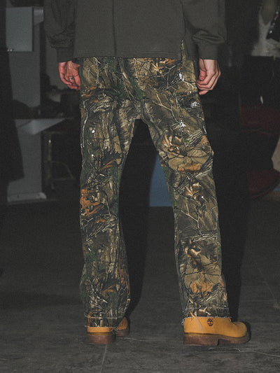 UNTILWERICH Camouflage Withered Leaves Micro Cargo Pants | Face 3 Face