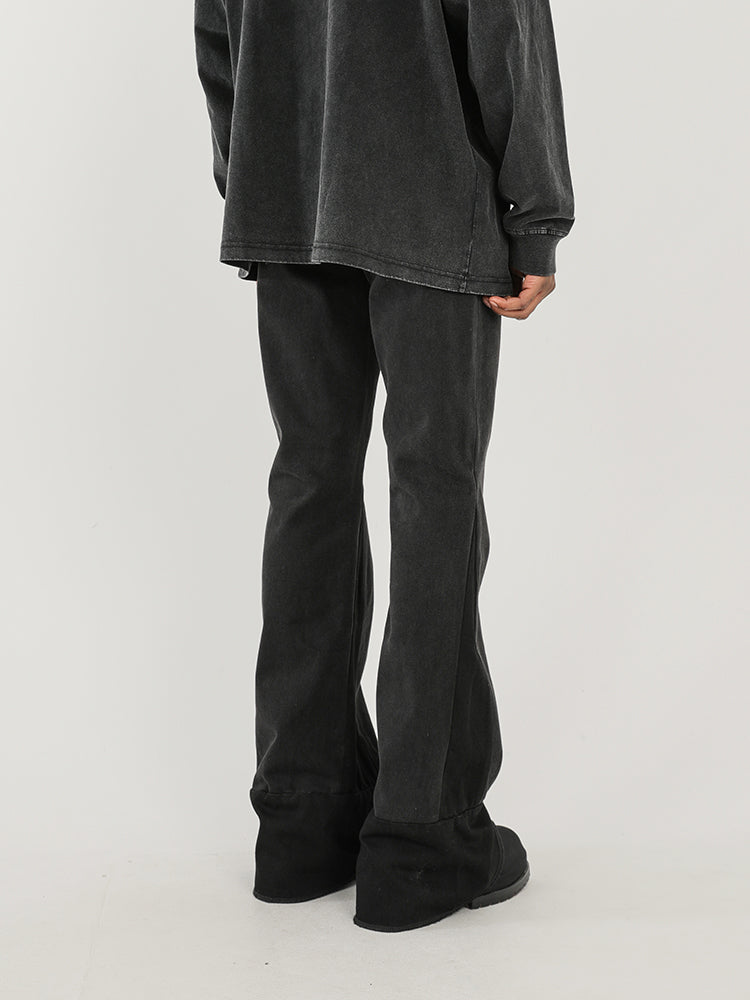 F3F Select Design Stitching Black Flare Jeans