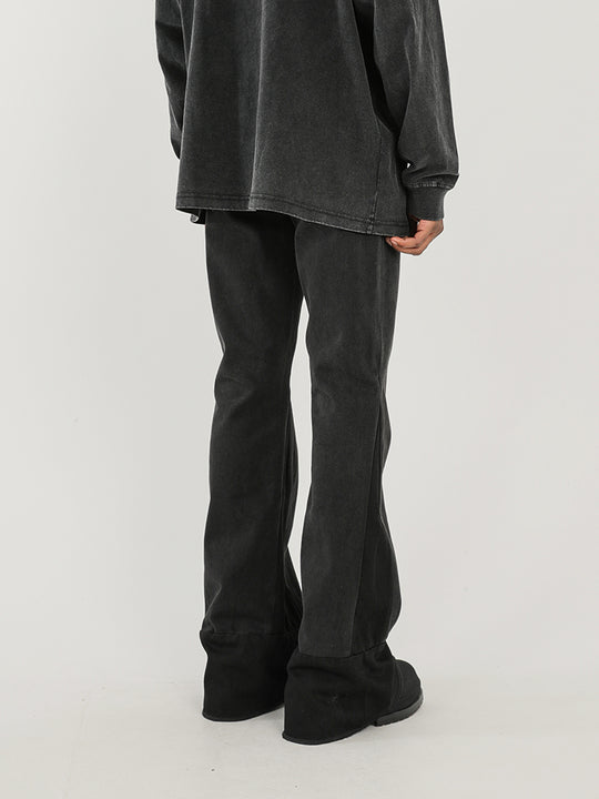 F3F Select Design Stitching Black Flare Jeans