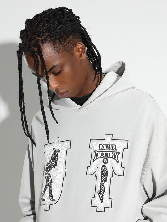 DICETINY Lace Bunny Girl Faux Embroidery Prints Hoodie | Face 3 Face