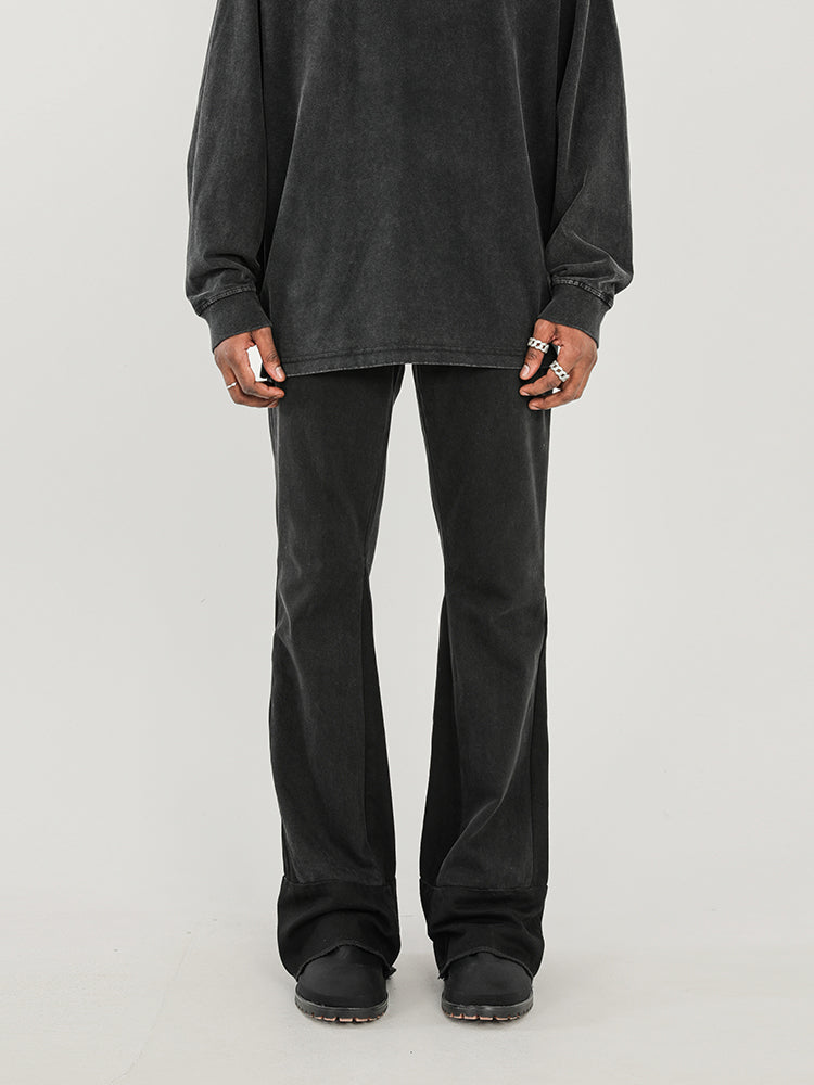 F3F Select Design Stitching Black Flare Jeans