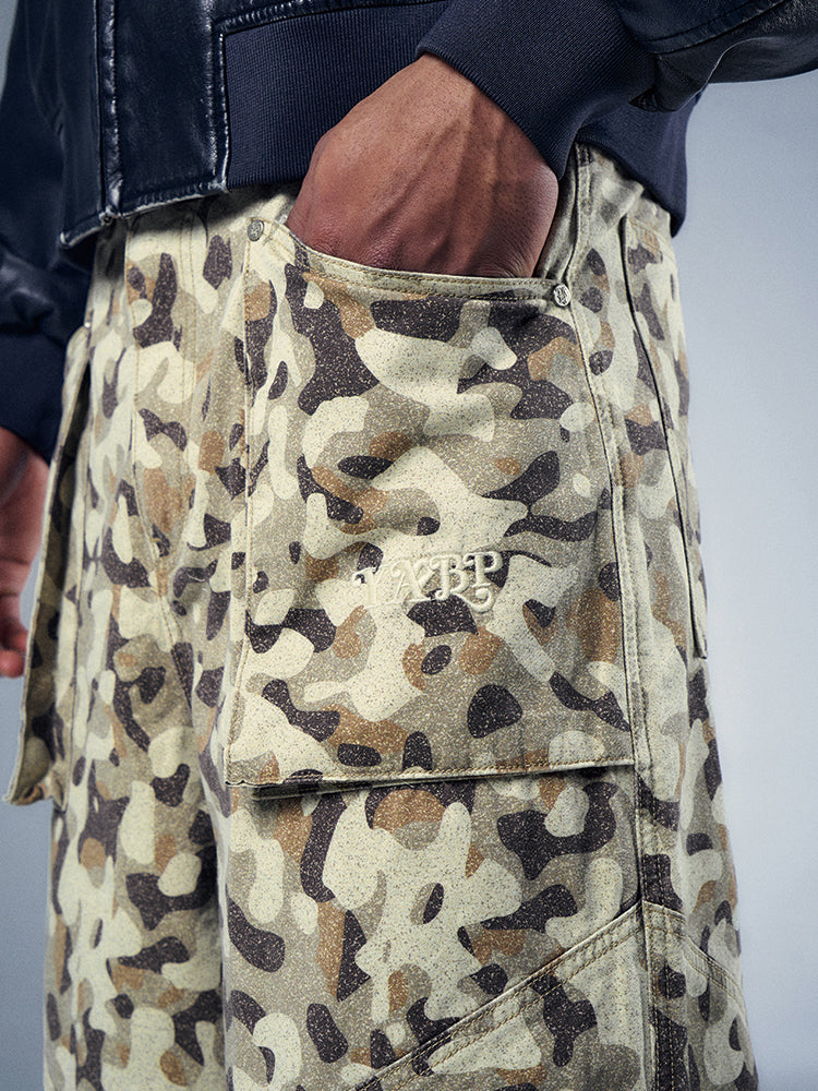 YADcrew x BIPOLAR Camouflage Multi Pocket Cargo Pants