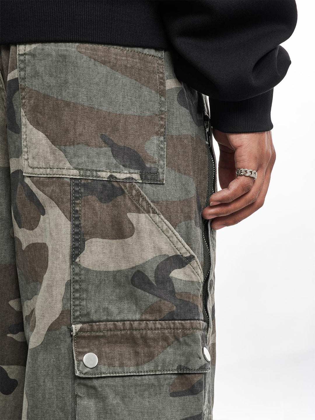 F3F Select Camouflage Work Baggy Jeans | Face 3 Face