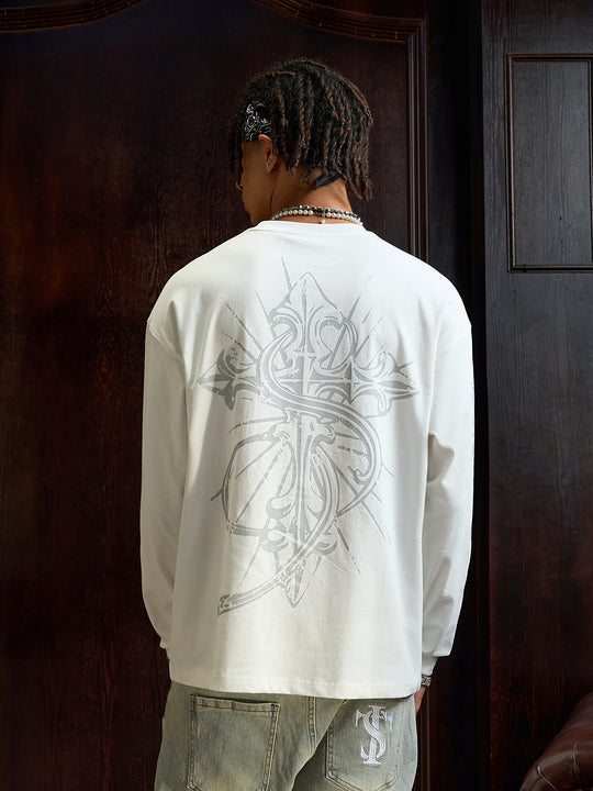 Small Town Kid Cross Print Long Sleeve Tee | Face 3 Face