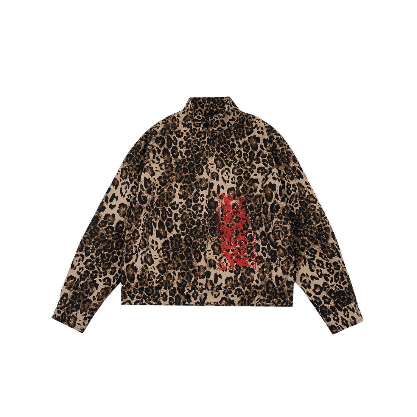 S45 Leopard Print and Embroidery Harrington Jacket | Face 3 Face