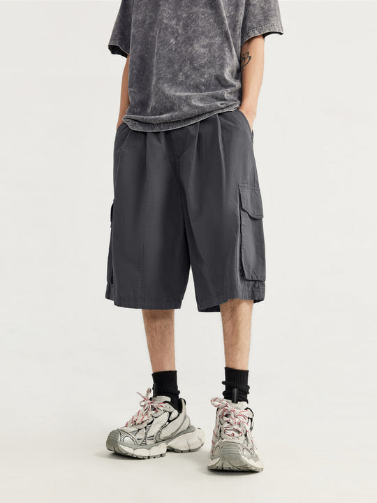 F3F Select Multi Pocket Two Tuck Wide Work Cargo Shorts