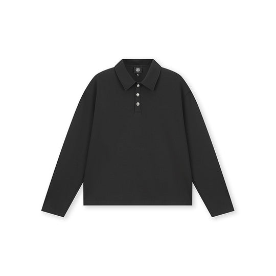 DICETINY Metal Button Long Sleeved Polo Shirt | Face 3 Face