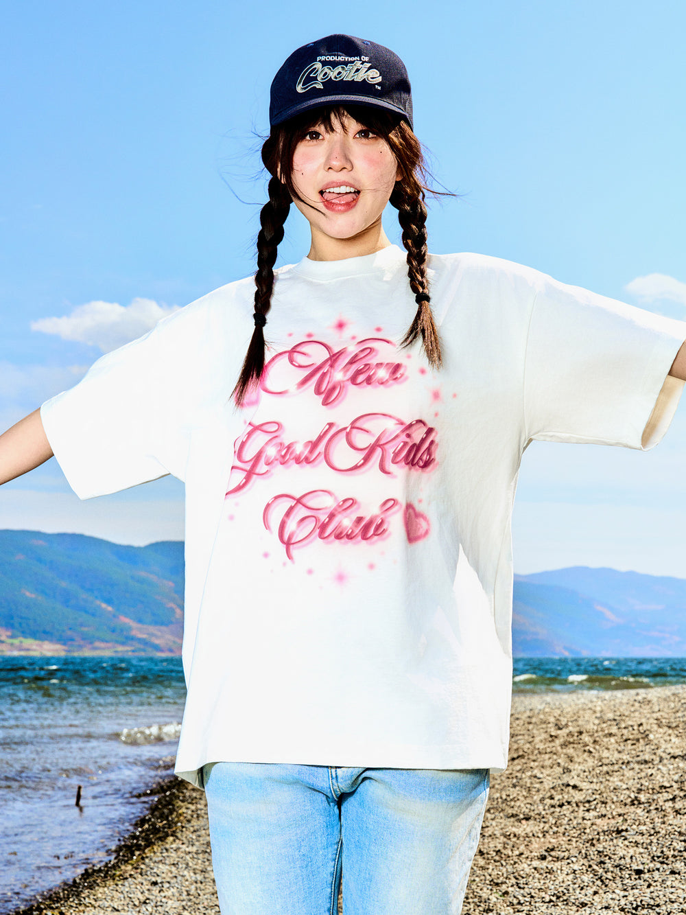 AFGK Swoosh Letter Love Print Tee