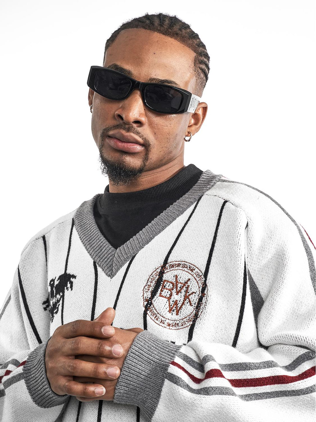 F3F Select Soccer Club Design V-neck Knit Sweater | Face 3 Face