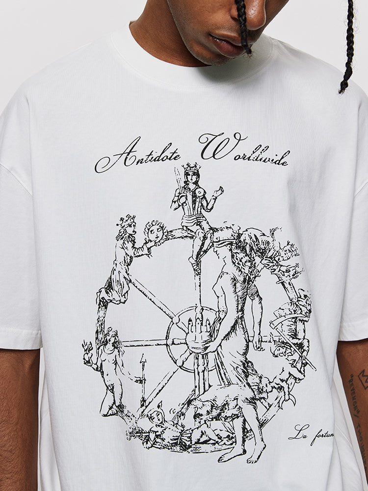 ANTIDOTE Wheel of Fortune Printed Tee