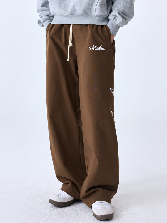 MEDM Basic Letters Embroidered Pants