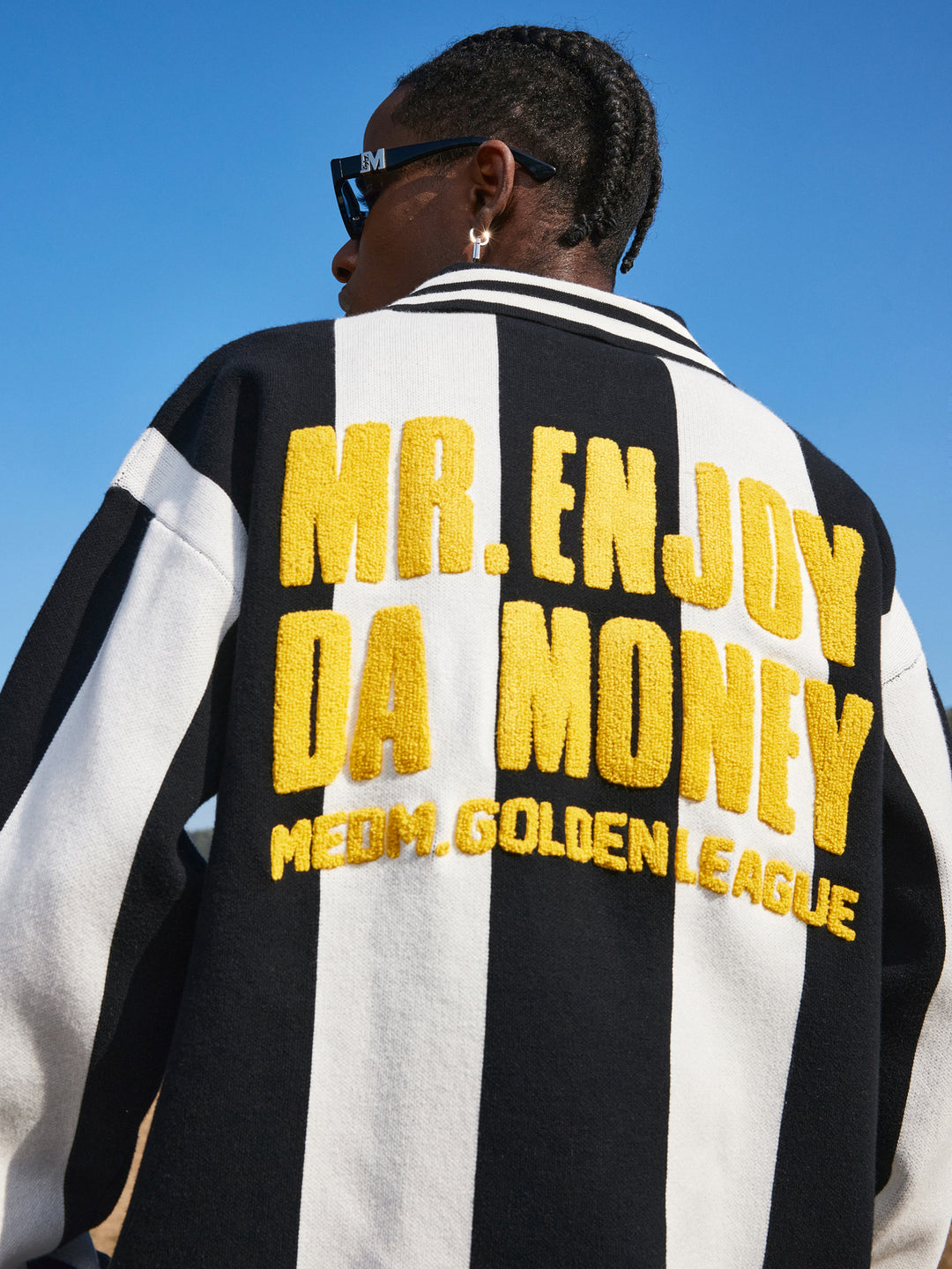 MEDM Polo Collar Embroidered Knit Sweater